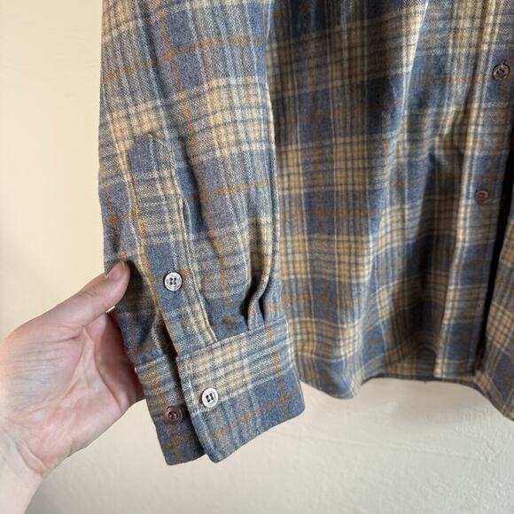 Vintage Ponderosa Wool Blend Flannel Shirt Mens Size XL Collar Plaid - Picture 3 of 6